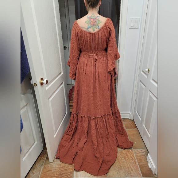 Baltic Born Terracotta Maxi Dress with Button Details - Picture 3 of 3